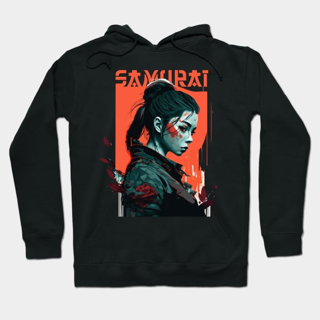 Cyberpunk Samurai Hoodie by vamarik